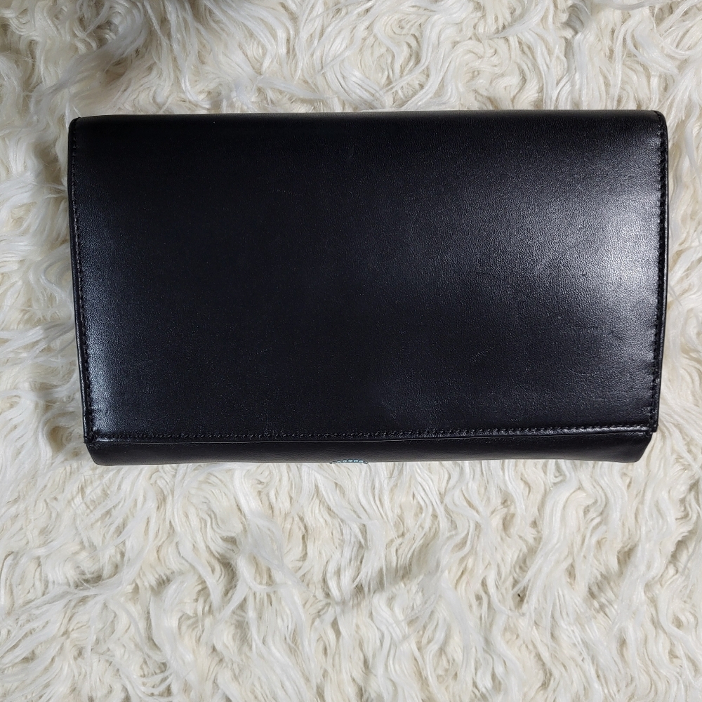 HENRI BENDEL Girls Nightout Embellished Bling Black Leather Chain Clutch - Picture 2 of 15